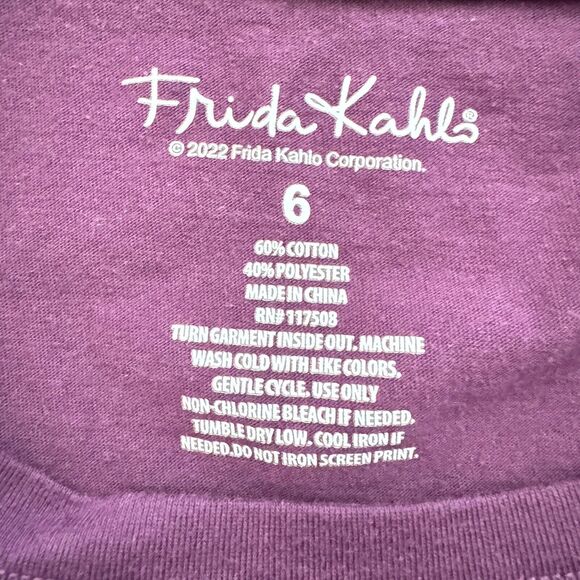 Frida Kahlo Sugar Skull Plus Size 6 Graphic Tee Día de los Muertos Floral Art - Picture 6 of 10